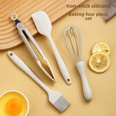 硅膠迷你刮刀烘焙工具套裝耐高溫油刷食品級打蛋器家用食品夾煎鏟