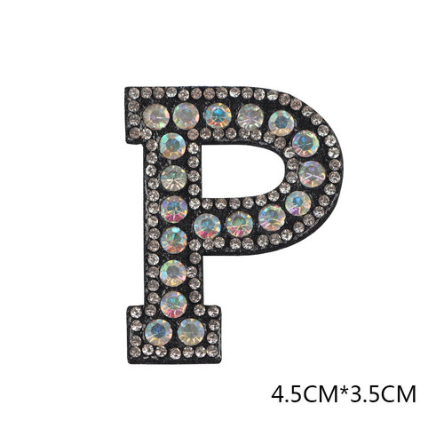 Wholesale 26 English letters hot patch stickers, diamond cloth stickers for clothes, bags, DIY cake decoration accessories