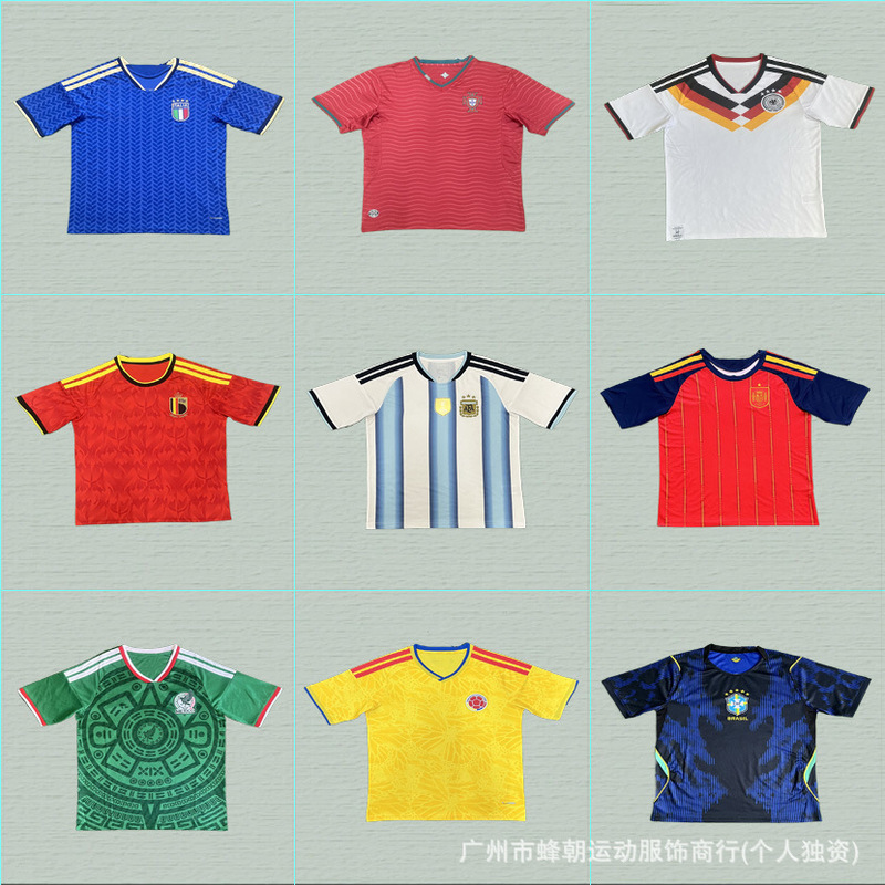 New World Cup Fan Edition Short-Sleeved Sports Football Jersey, Children's Club Football Jersey, Supports Custom Printing and Is Breathable