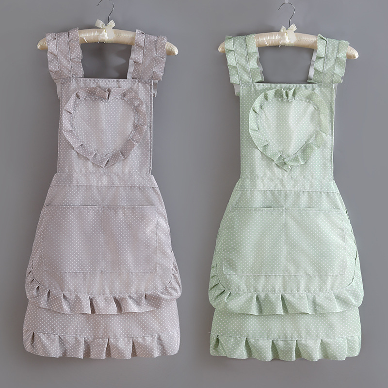 Nuevo delantal de cocina para el hogar cocina linda de las mujeres de moda antiincrustante transpirable resistente al desgaste trabajo cintura overoles