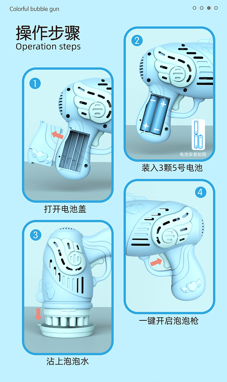 网红泡泡机23孔多孔加特林泡泡枪泡泡儿童玩具批发详情10