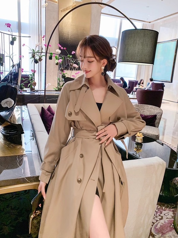 高级感风衣外套女小个子2025秋季新款英伦风中长款巨好看气质大衣|undefined