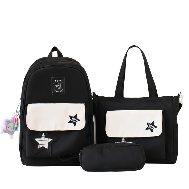 Mochila de estudiante de secundaria para mujer 2025 nuevo estilo ins versión coreana de alta apariencia y gran capacidad para estudiantes de secundaria estilo universitario mochila