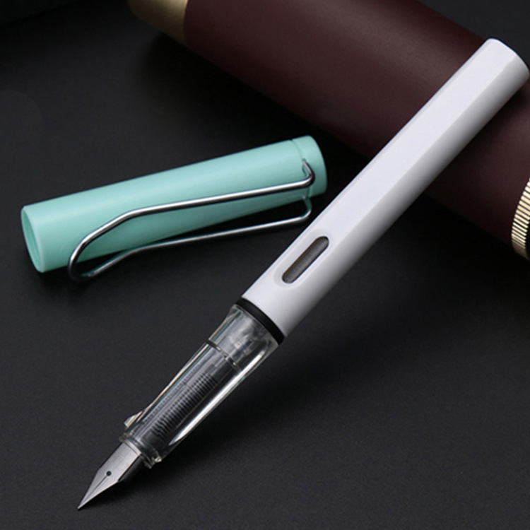 Posture-Correcting Student Fountain Pen 0.38 0.5mm Straight Tip Writing Practice Calligraphy Iridium Pen Dual-Use Ink Cartridge and Ink Posture-Correcting Student Fountain Pen 0.38 0.5mm Straight Tip Writing Practice Calligraphy Iridium Pen Dual-Use Ink Cartridge and Ink