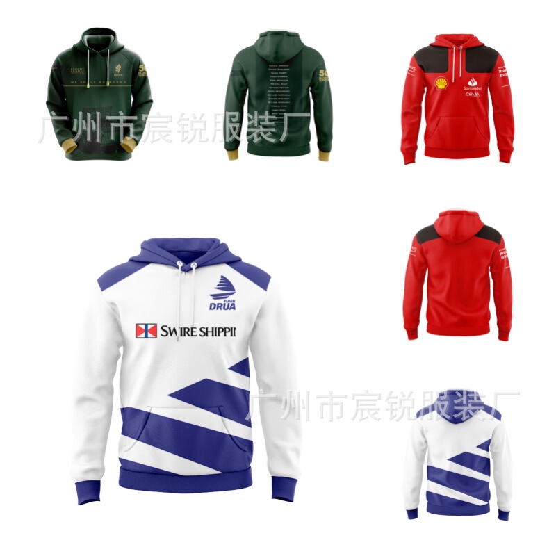 NRL olive suit 2023 Ferrari Fiji hoodie Foreign Trade men's clothing European and American sports plus size sweater coat