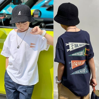 2026SS夏季新款青少年少年感潮牌精致彩色印花圆领套头百搭短袖