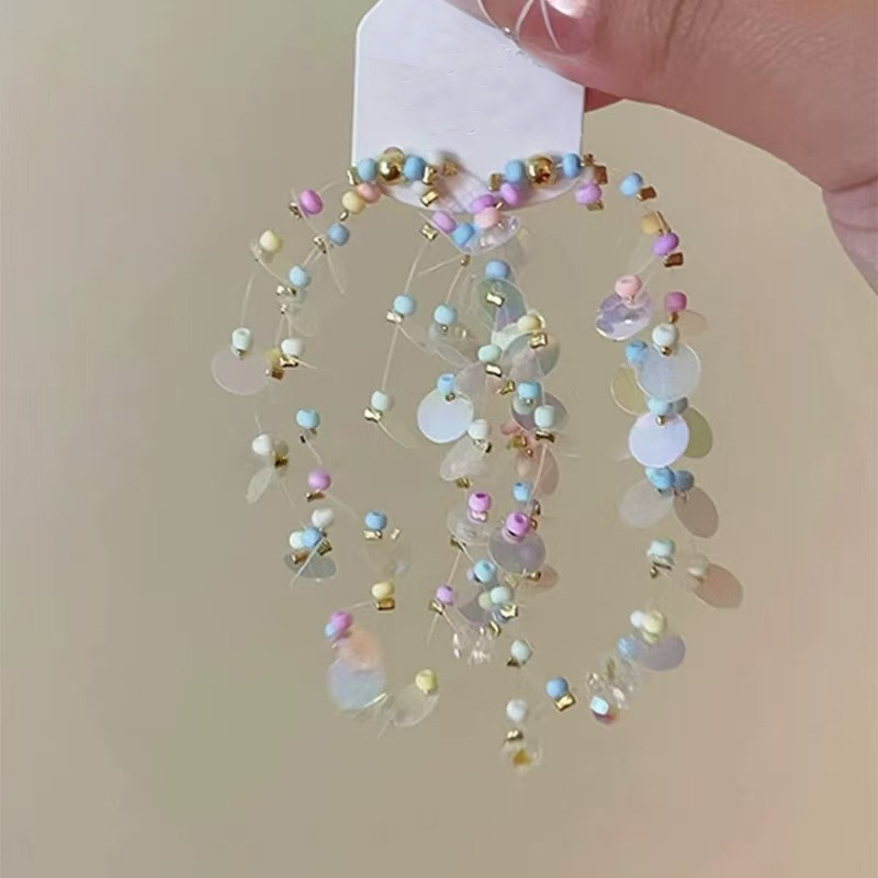 Pendientes de flores de color dopamina Pendientes dulces y frescos de primavera y verano Pendientes pequeños y elegantes de alta gama para mujer