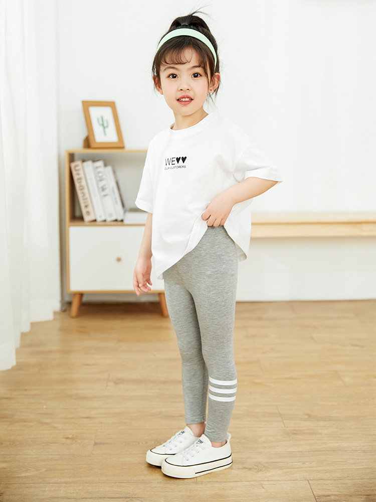 Primavera nuevas niñas polainas modal elástico transpirable estilo coreano de las mujeres pantalones recortados estilo occidental ropa de abrigo polainas