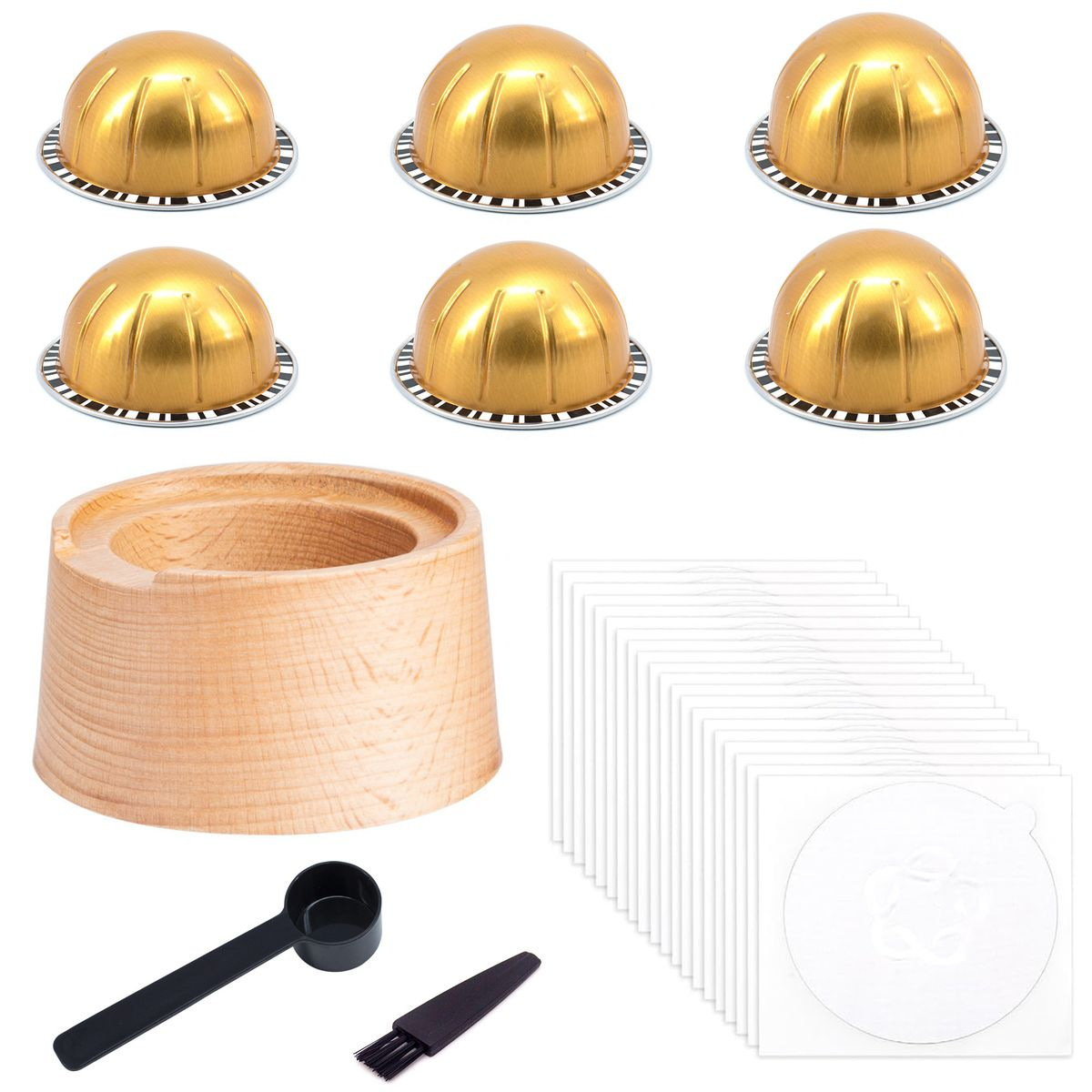 Icafilas autoadhesivo papel de aluminio traje Nespresso vertuo café cápsula cáscara italiana polvo tazón