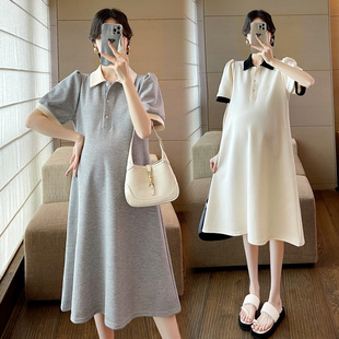 Maternity Dress Summer 2025 New Korean Style Loose Large Size Maternity Wear Summer T-Shirt Dress Small Maternity Dress