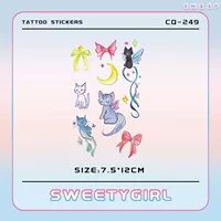 Small tattoo stickers with bow, waterproof watercolour, long-term effect
