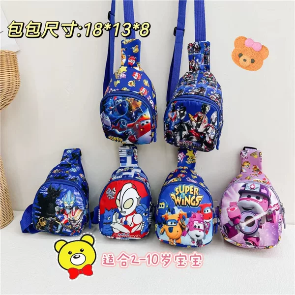 New children's bag boy's chest bag cartoon casual Lightweight Small backpack fashion shoulder messenger bag coin purse fashion