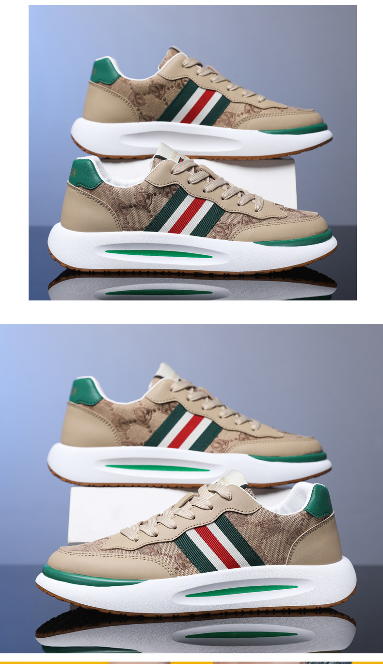 Casual Sneakers For Men Breathable Leather Lightweight Trainers_voghion.com