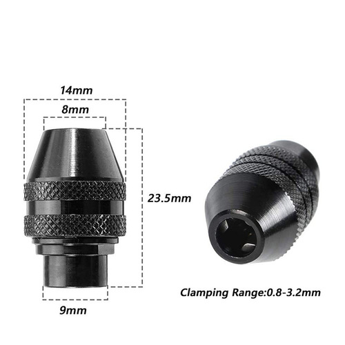 Wholesale Mini Three-Claw Drill Bit Holder Electric Grinding Accessories Electric Grinding Bit Holder Mini Small Bit Holder 0.3-3.2mm