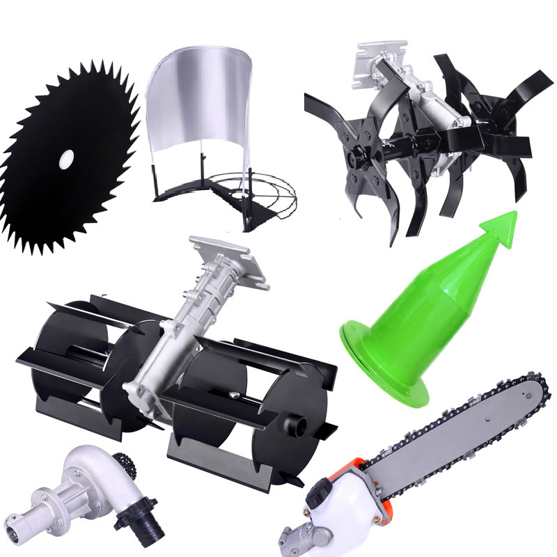 割草机水泵头灌溉大功率多功能工作配件锄草松土割草刀烟草高枝锯