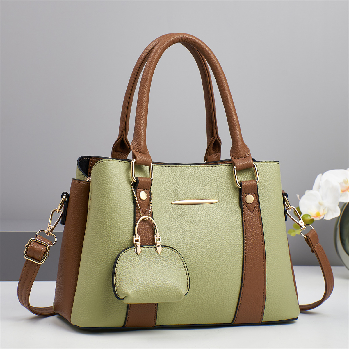 Temperamento de todo fósforo nuevo bolso coreano, bolso de hombro exquisito para mujer, bolso de mensajero para mujer, bolso grande para mujer