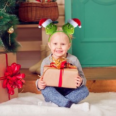 クロスボーダークリスマスドレスアップパーティーヘッドバンドクリスマスパーティーグリンチホリデー子供用ヘッドバンドドレスアップ耳ヘッドバンド