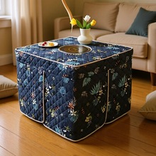 烤火桌子罩套工厂新款正方形冬季电取暖炉罩烤火被子桌布加绒加厚