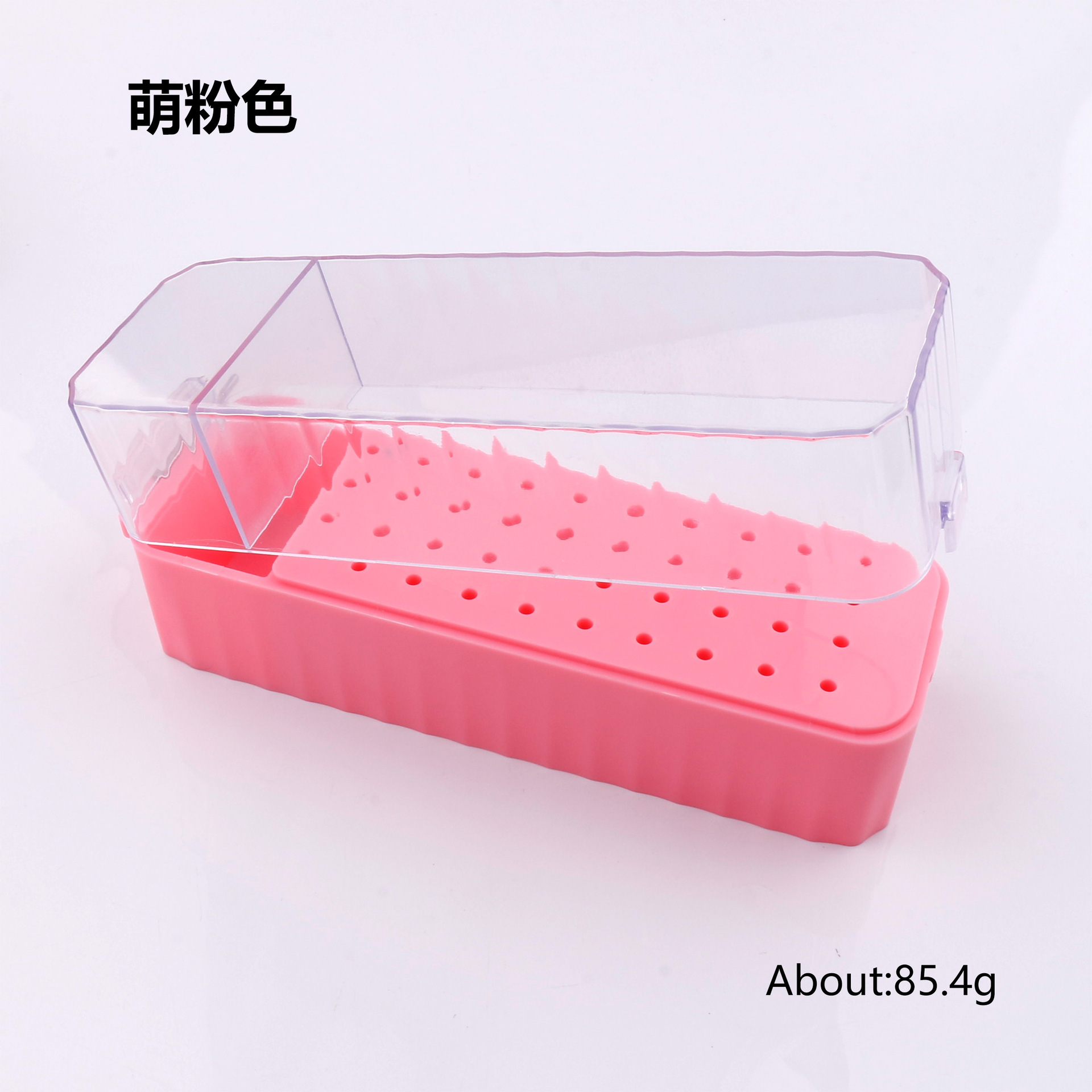 Caja de Almacenamiento para Brocas de Uñas de Plástico, Exhibidor Polvo