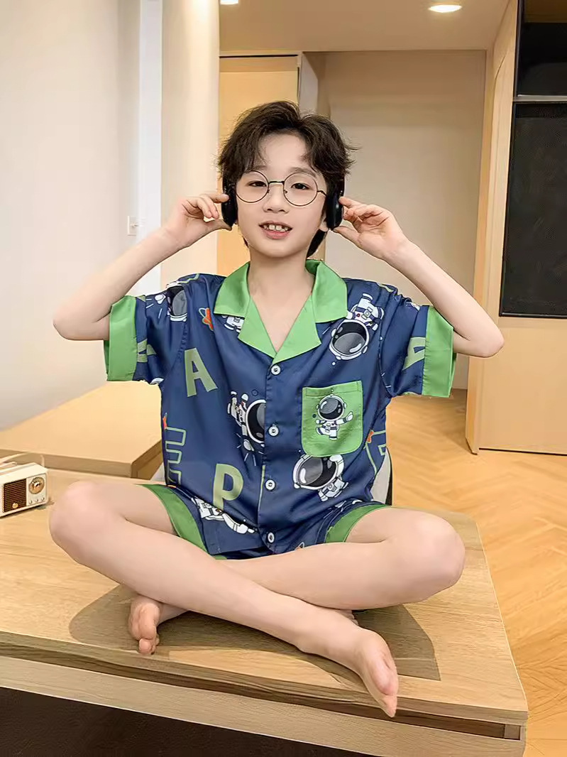 Children's silk thin pijama for boys