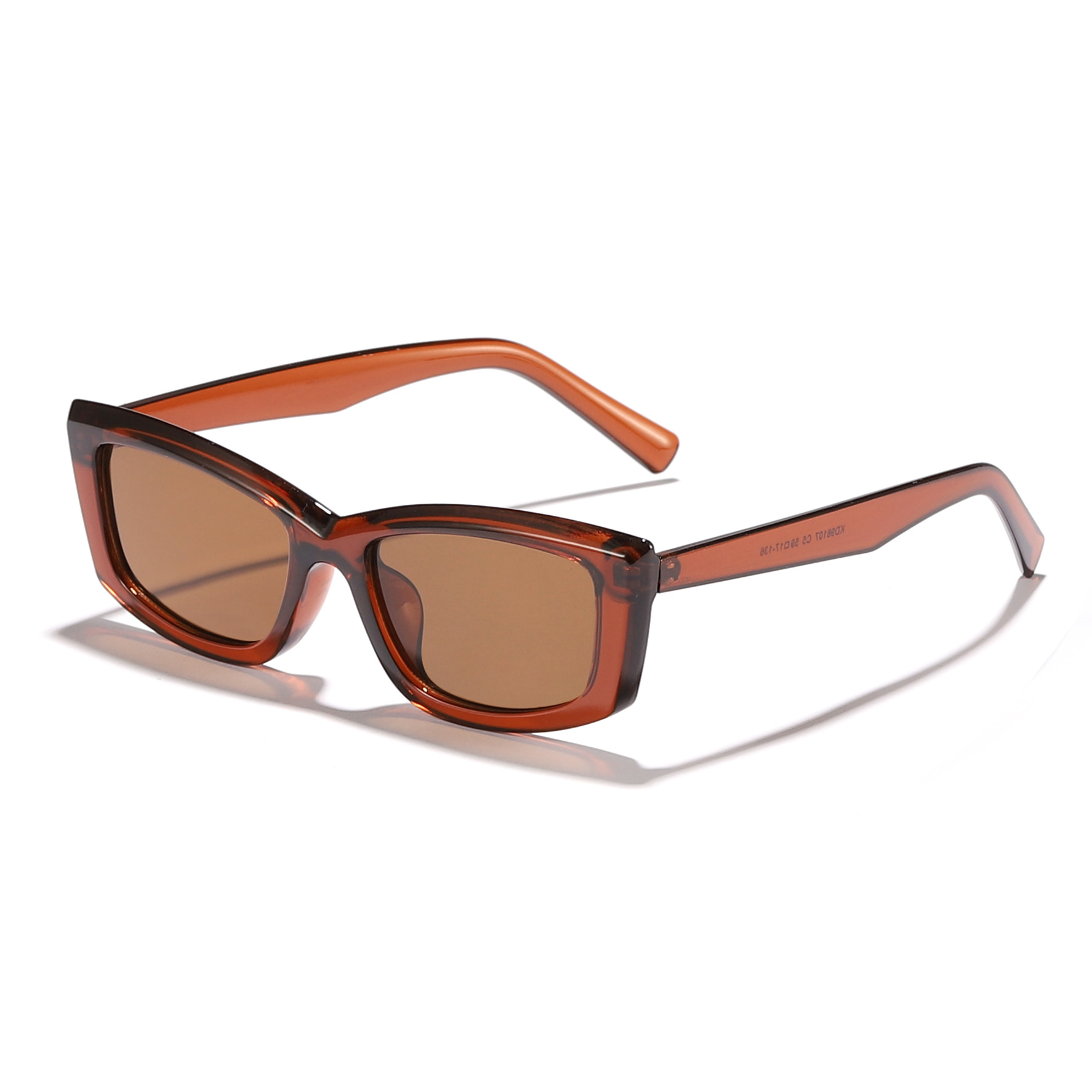 Nuevas gafas de sol rectangulares transfronterizas con ojos de gato para mujer, cara retro sin rostro, gafas de sol con protección UV