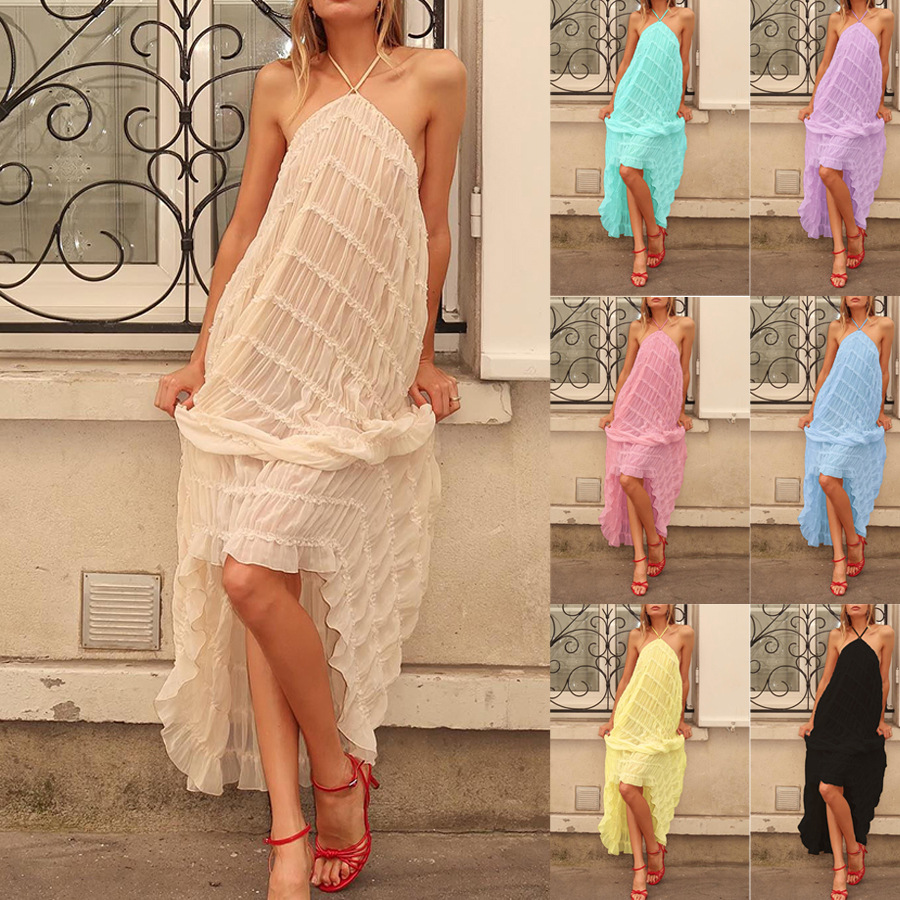 84g Weight Sleeveless Sleeve Length Polyester Fabric Type Skirt Co-ord Set Sets Type 2 Pieces Set Quantity Daily, Beach, Date Occasion Halter Neck Neckline Regular Fit Fit Type Solid Color Pattern Summer Season Women's Gender Sexy Style Daily Beach Date Women's Sexy Solid Color Polyester Skirt Co-ord Set Skirt Sets 1