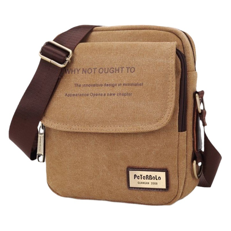 Nuevo bolso de lona de alta calidad para hombre con gran capacidad, engrosado, fuerte y resistente al desgaste, bolso de hombro tipo bandolera informal, ligero y moderno de estilo coreano