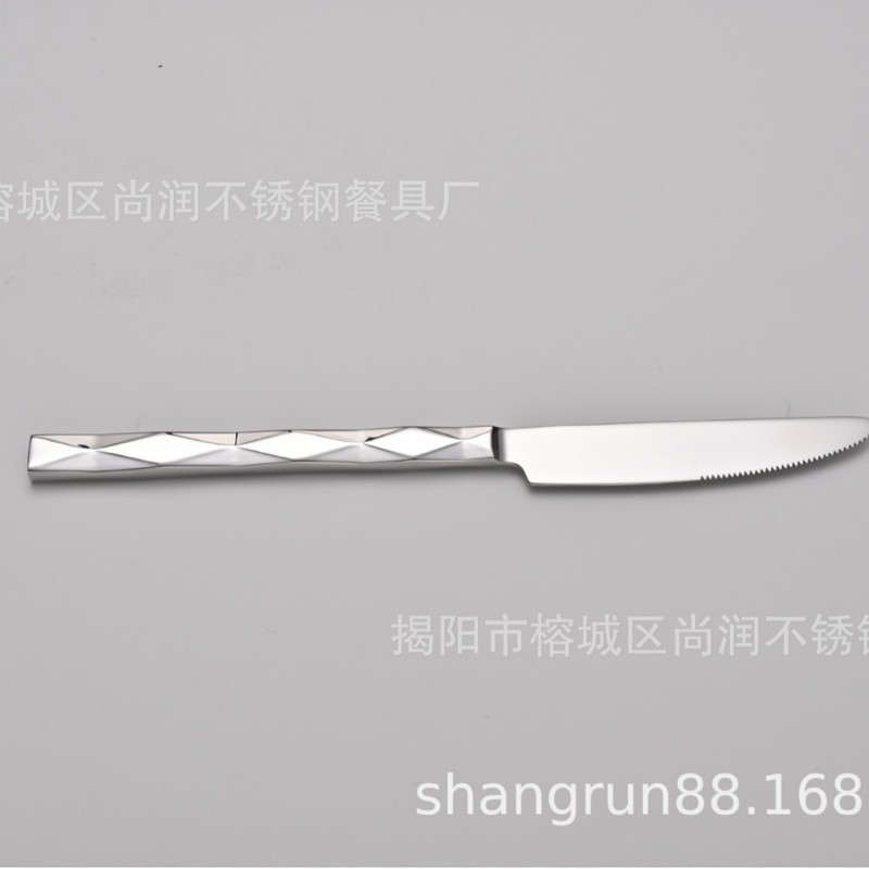 304ステンレス食器軽豪華高級ステーキ刀叉レストランホテル用品厚いハンドル刀叉スプーン|undefined