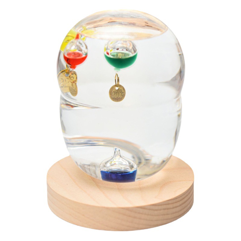 Pronóstico del tiempo botella ballena termómetro regalo de cumpleaños regalo creativo fábrica al por mayor termómetro Galileo