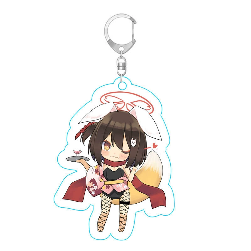 Anime Blue Files Peripheral Keychains Blue Files Acrylic Pendant Animation Keychain