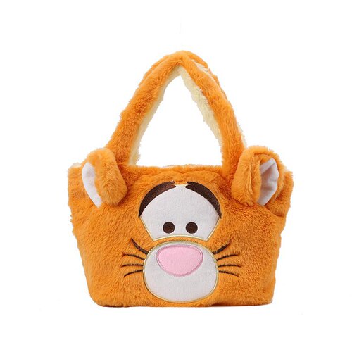 Plush bag for women new double bread girl soft-hearted cosmetic bag handbag strawberry bear three-eyed monster cartoon bag