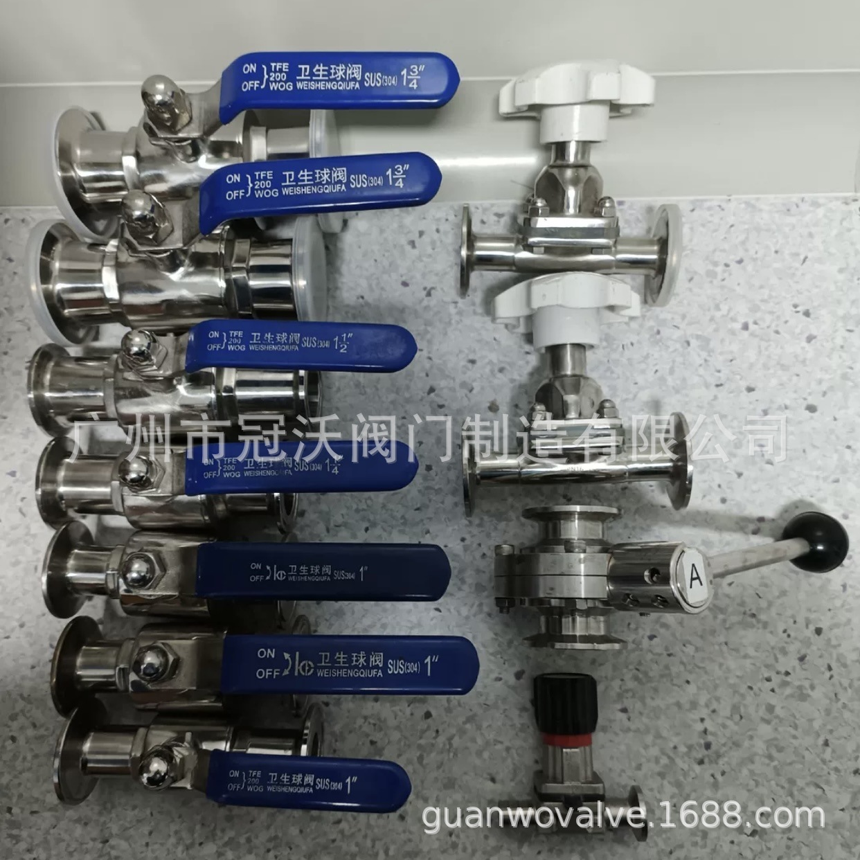 304 316L不锈钢三片式快装球阀 快开卡箍式手动卫生级球阀二通阀