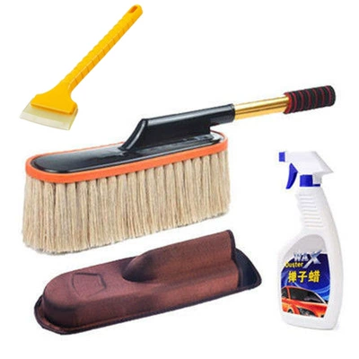 Car cotton wax brush car — Car cleaning tools - beige-wax-brush-brush-box-duster-wax-snow-shovel