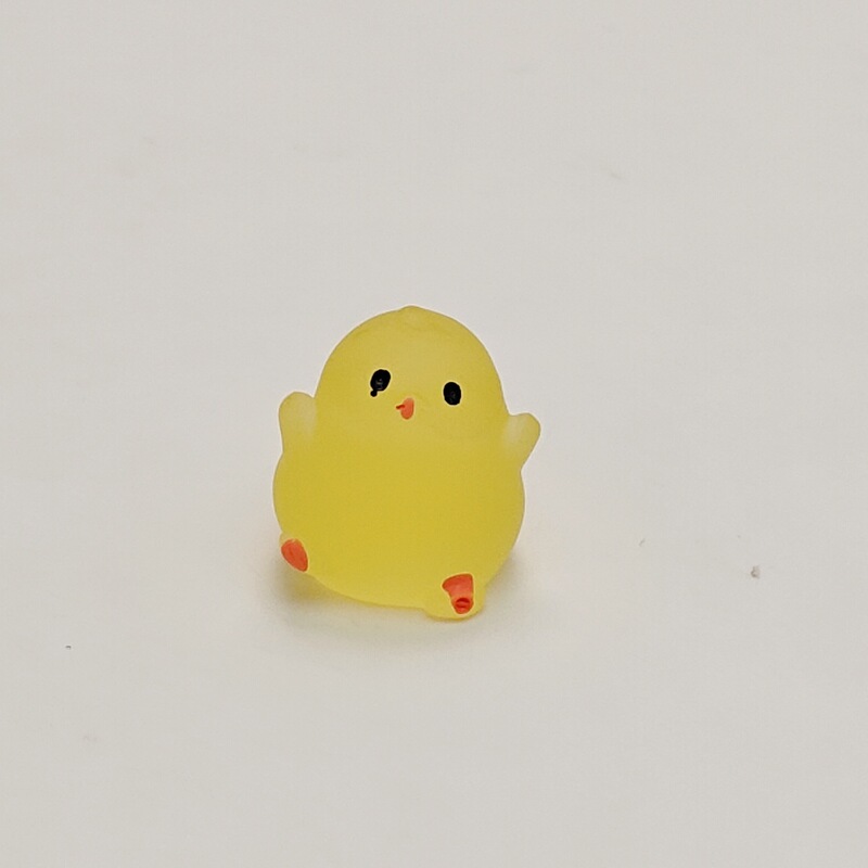 夜光黄色小鸡树脂饰品配件 diy水杯贴鞋扣汽车装饰材料树脂小摆件|undefined