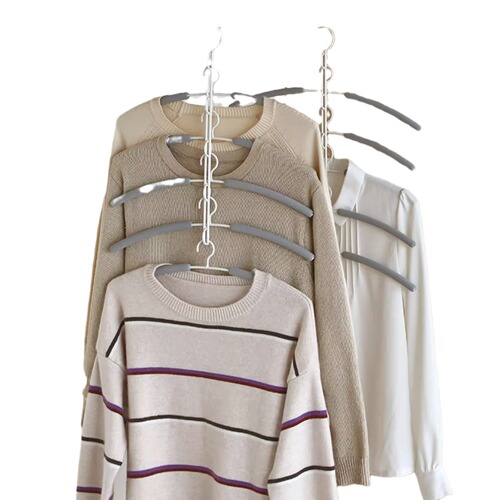 Household Multi-functional Metal Sponge No-Scratch Anti-Slip Clothes Hanger Storage Organizer Space-Saving Hanger