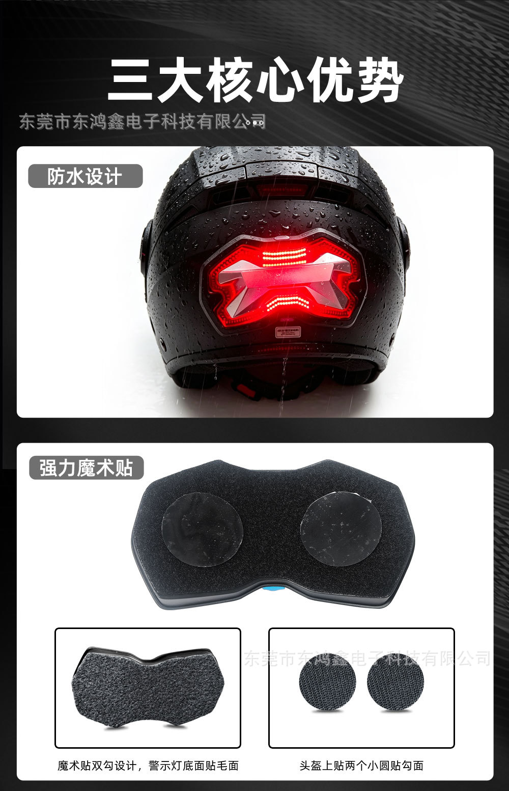 Cross-border retro helmet for motorcycles, electric scooters, and tricycles, with warning light and display