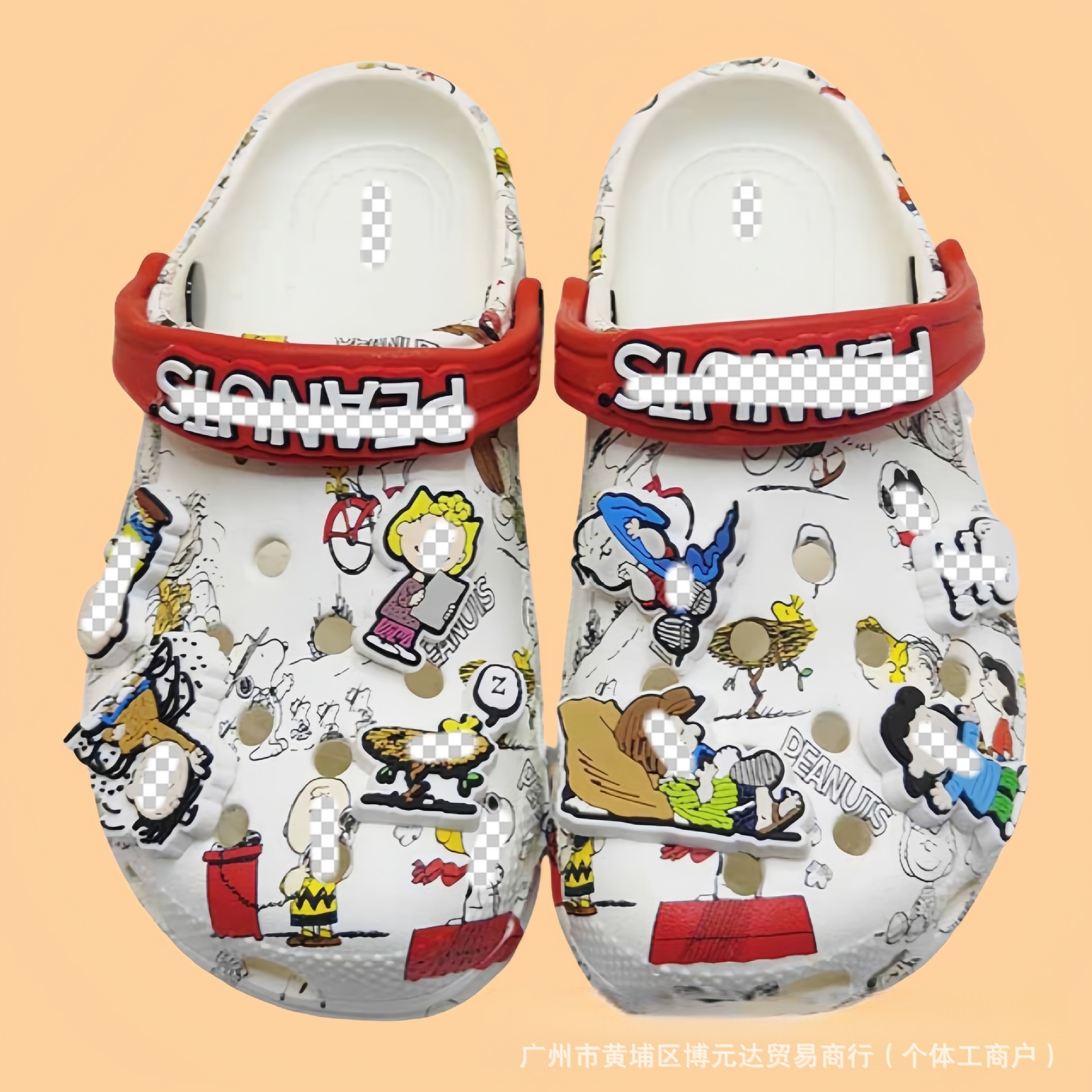 Niños agujeros zapatos de dibujos animados Snoopy sandalias antideslizantes transpirables lindas zapatillas floral al por mayor