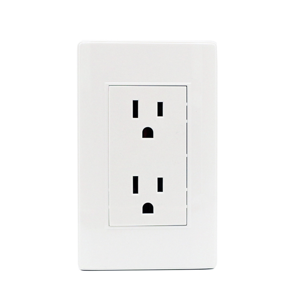 Exportación transfronteriza América del Sur 118B panel de PC americano plano de seis orificios toma de pared 16A 110-250V