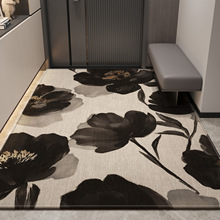 跨境花卉入户门地垫耐脏易打理家用玄关进门防滑耐磨脚垫客厅地毯