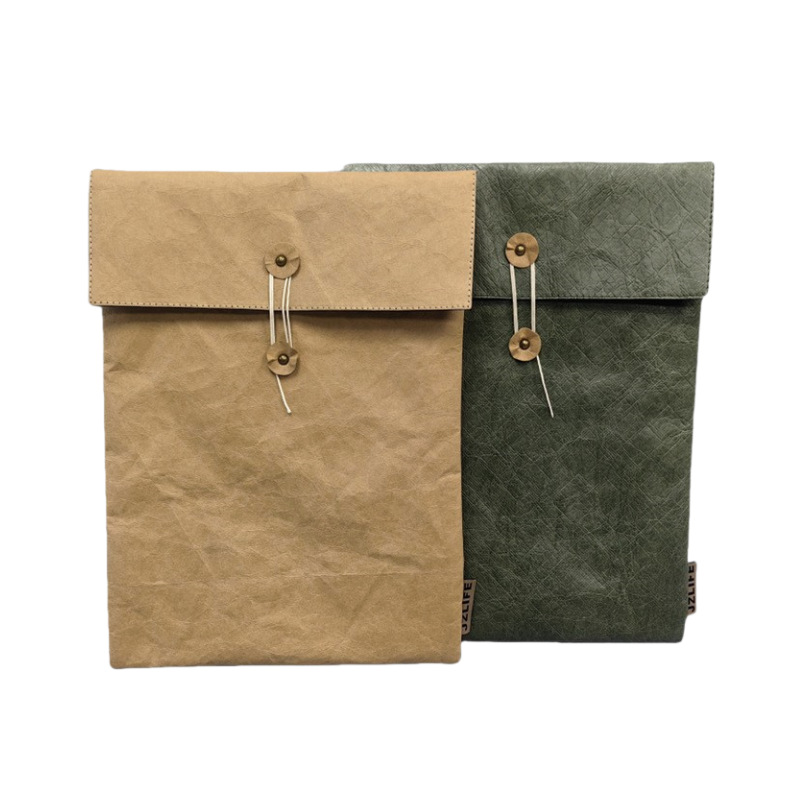 Ultra Light Pleated Waterproof DuPont Paper File Bag Washed Kraft Paper Ipad Envelope Bag Flat Plate Storage Bag Inner Bag