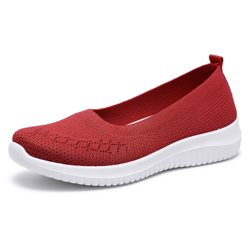 Zapatos de Mujer TEMU Transfronterizos, Primavera-Verano 2025, Transpirables, de Malla, para Mamá, Dropshipping, Comercio Exterior, Antideslizantes, Suela Blanda, Tallas Grandes