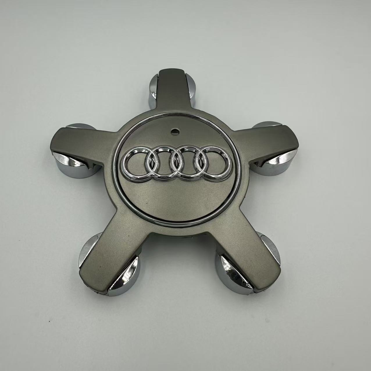 Black Wheel Tire – Audi Hub cover - convex-gray