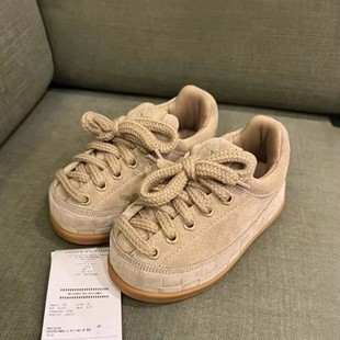 Jackson Wang Style Genuine Leather Chunky Sneakers for Women 2025 Autumn New Casual Sports Thick-Soled Height-Increasing Sneakers