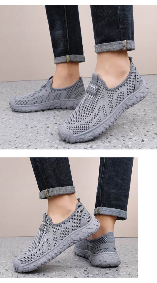 Giày lười nam vải lưới thoáng khí, đế mềm chống trượt, kiểu xỏ chân tiện lợi — T01 Giày nam dệt flyknit - Xám [Hộp], T01 Giày nam dệt flyknit - màu nâu [hộp], T01 Giày nam dệt flyknit - Đen [Hộp] chi tiết 20