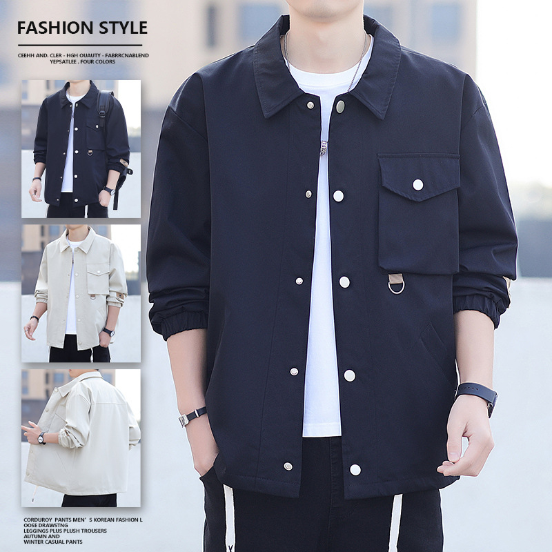 Primavera y otoño chaqueta sin sombrero hombre nuevo chaqueta de brisa juvenil chaqueta de moda chaqueta ropa de hombre