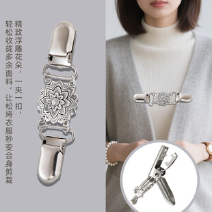Summer Cross-Border Retro Anti-Exposure Flower Collar Clip Hollow Multi-Functional Sweater Clip Accessories Jewelry Yiwu New Accessories