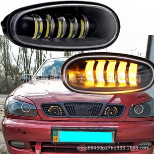 Светодиодные Автомобильные противотуманные фары белого янтаря 12V 50W для Daewoo Chevrolet Lanos