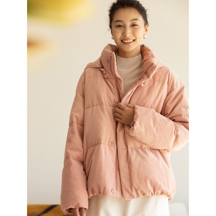 Muyiyu Original Granular Corduroy 95 Grade High Puffiness Red Mouth Goose down Jacket Warmth Preservation Wumi