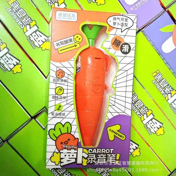 Southeast Asia Writing Carrot New Product Novelty Toy Recording Pen Writable Ballpoint Pen Gift Cross-Border Toy
