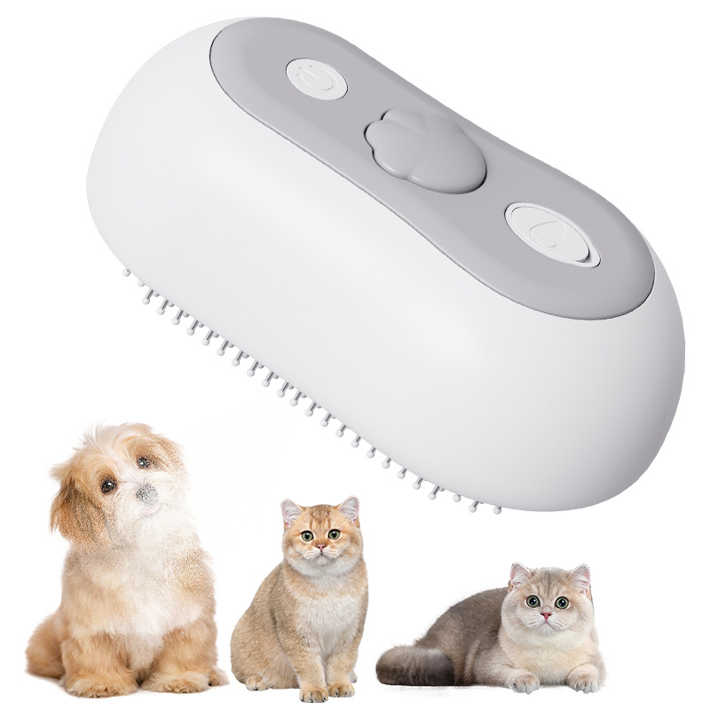 Nuevo peine de spray para mascotas transfronterizo, cepillo de eliminación de cabello con un clic para perros y gatos, cinturón de masaje de limpieza, peine de cabello anti-vuelo en aerosol